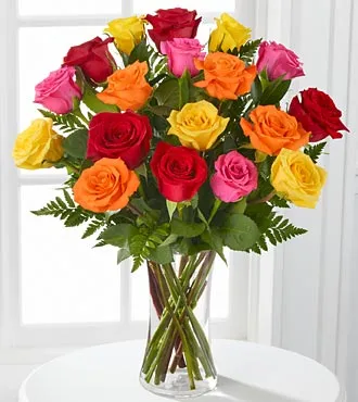 Gratitude's Glow Mixed Rose Bouquet - Click Image to Close