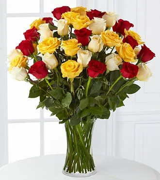 Joyful Luxury Rose Bouquet - 36 Roses - Click Image to Close