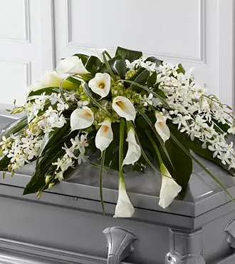Angel Wings Casket Spray - Click Image to Close