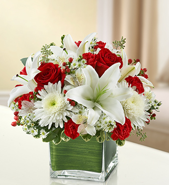 Red and White Healing Tears Bouquet