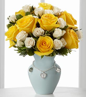 Mother's Charm Rose Bouquet - Boy - Click Image to Close