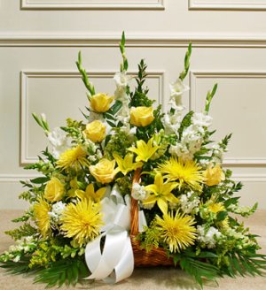 (image for) Yellow Sympathy Fireside Basket