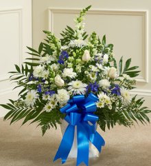 (image for) Blue & White Sympathy Floor Basket