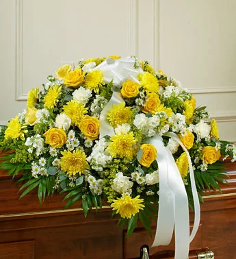 (image for) Yellow Sympathy Half Casket Cover