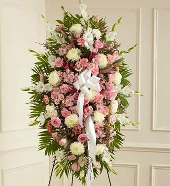 (image for) Pink And White Sympathy Standing Spray
