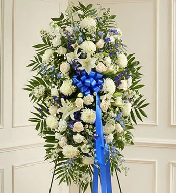(image for) Blue and White Sympathy Standing Spray