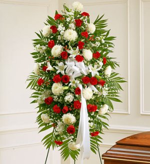 (image for) Red And White Standing Spray
