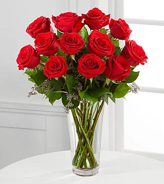 (image for) 12 Red Roses - One Dozen Red Roses Bouquet