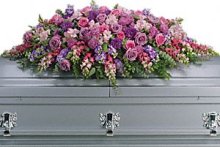 (image for) Lavender Tribute Casket Spray