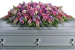 (image for) Lavender Tribute Casket Spray