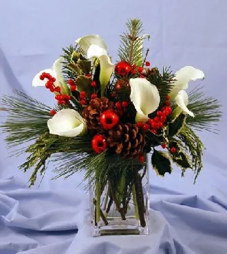 Callas For Christmas Bouquet - Click Image to Close