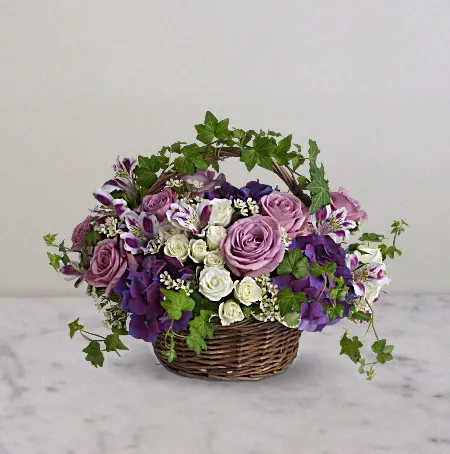 A Full of Life Flowers Basket - Click Image to Close