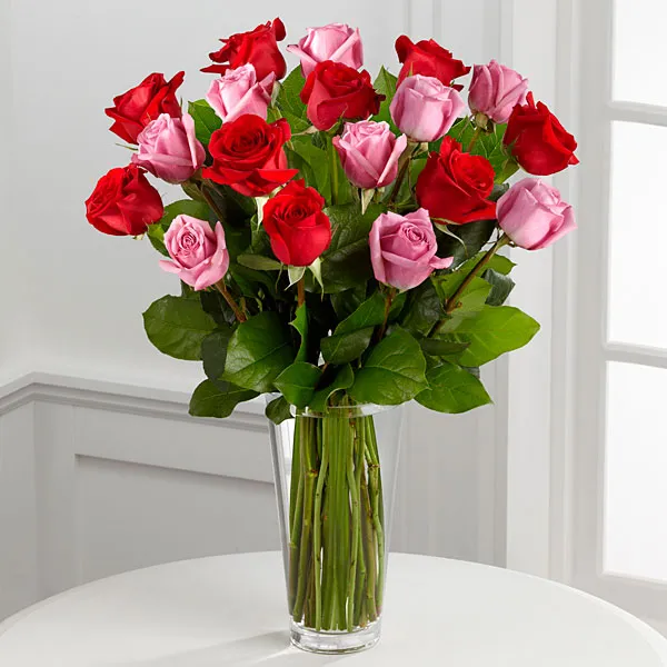 Red & Pink Rose Bouquet - Click Image to Close