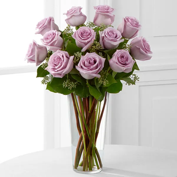 Lavender Rose Bouquet - 1 Dozen - Click Image to Close