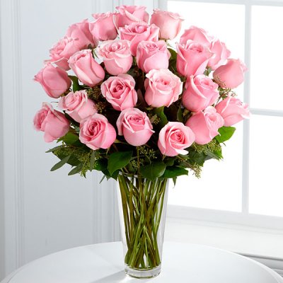 Pink Roses Bouquet - 2 Dozen