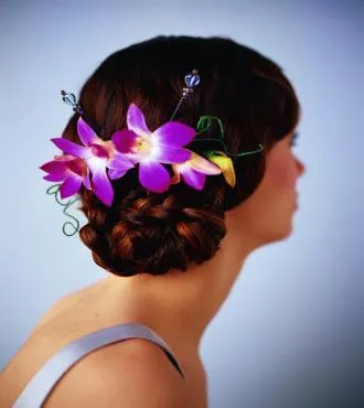 Elegant Orchid Headpiece - Click Image to Close