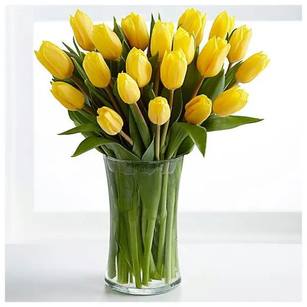 Sunny Yellow Tulips Bouquet - Click Image to Close