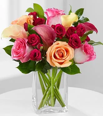 Colors of Love Mixed Bouquet - Click Image to Close