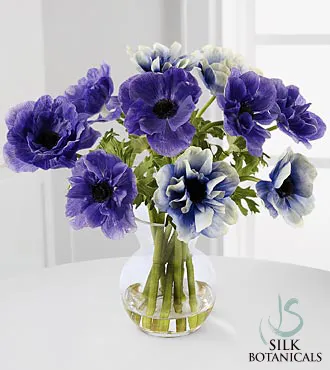Purple & Blue Anemones - Click Image to Close