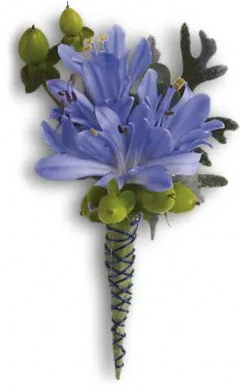 (image for) Bold And Blue Boutonniere