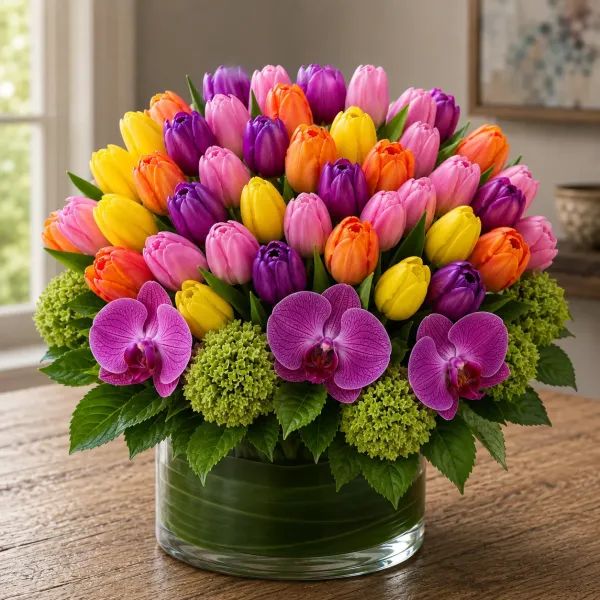 (image for) A Frenzy Tulip Bouquet - 80 Tulips