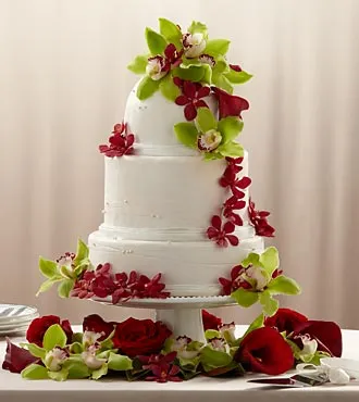 Elegant Orchid Cake Decoration - Click Image to Close