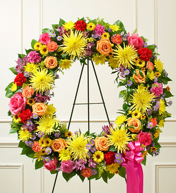 Bright Sympathy Wreath - Click Image to Close