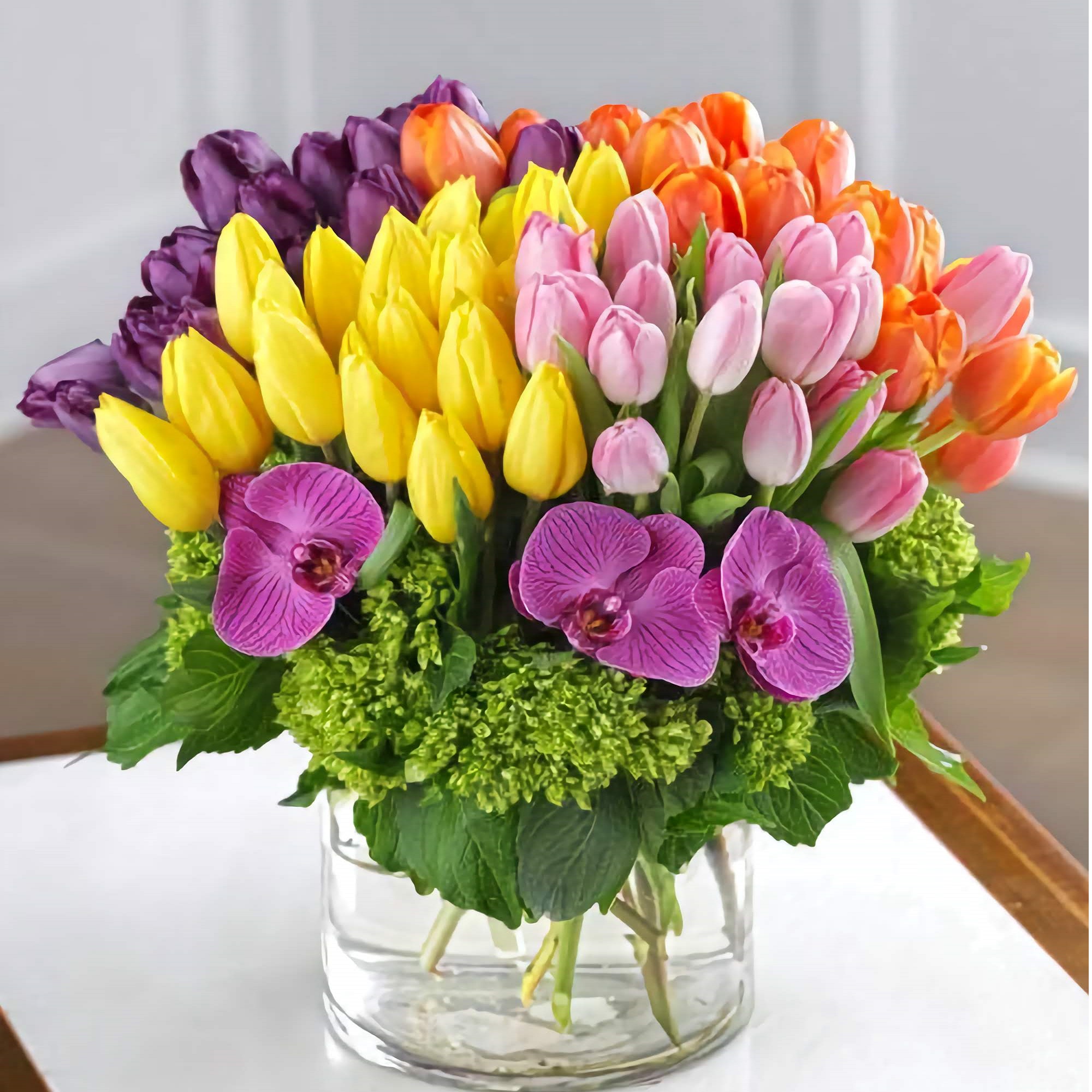 A Frenzy Tulip Bouquet - 80 Tulips - Royal Fleur Florist, image size:2000x2000