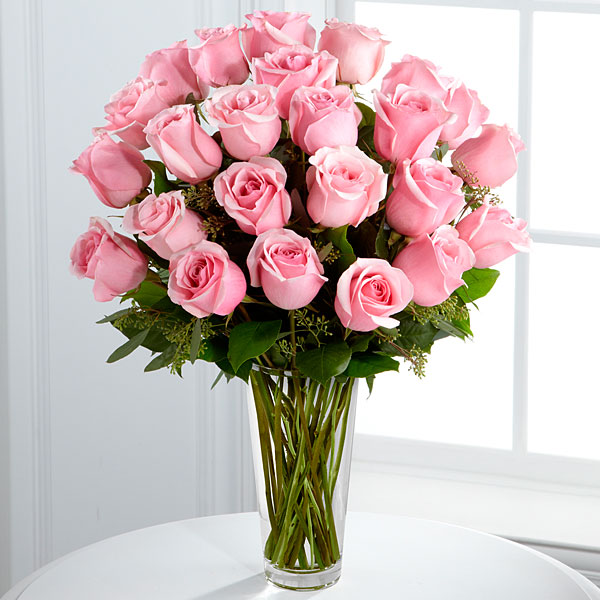 A Pink Roses Bouquet - 2 Dozen - Click Image to Close