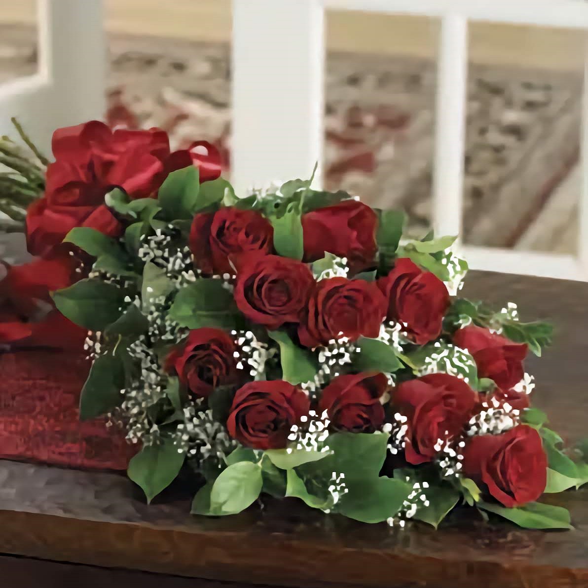 Red Roses Wrapped Bouquet - Royal Fleur Florist