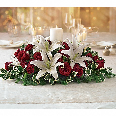 Luminous Lilies Centerpiece - Click Image to Close